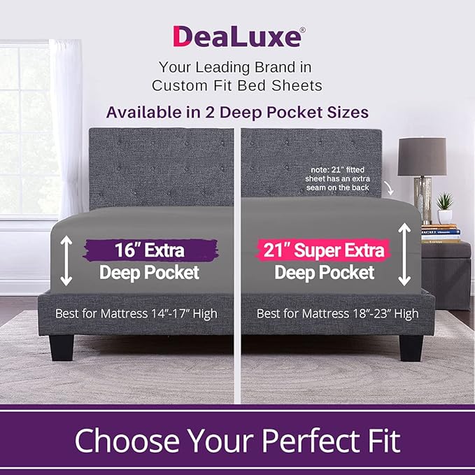 DeaLuxe California King Fitted Sheet Only - Image 2