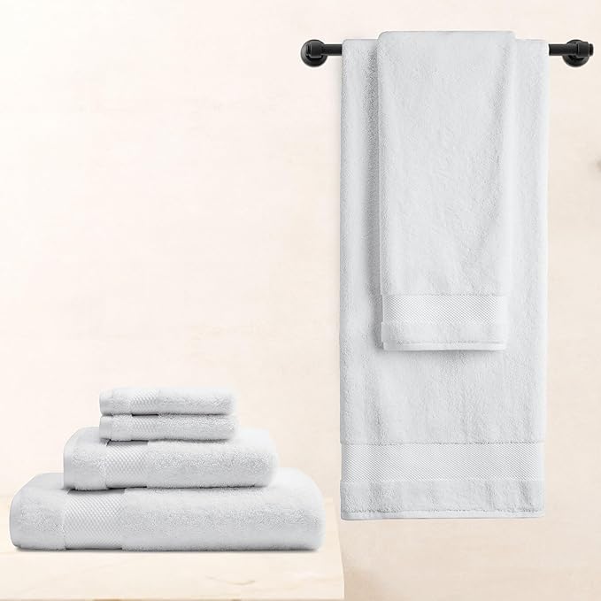BIOWEAVES 100% Organic Cotton Bath Sheet Set of 2 | Soft Oversized Bath Towels - Image 6