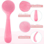 2Pack Silicone Face Brush Manual Face Scrub Brush Soft Facial Brushes - Image 3