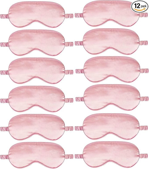 12PACK Silky Sleep Masks Satin Eye Mask Silk Eyes Cover by WJingYiJia