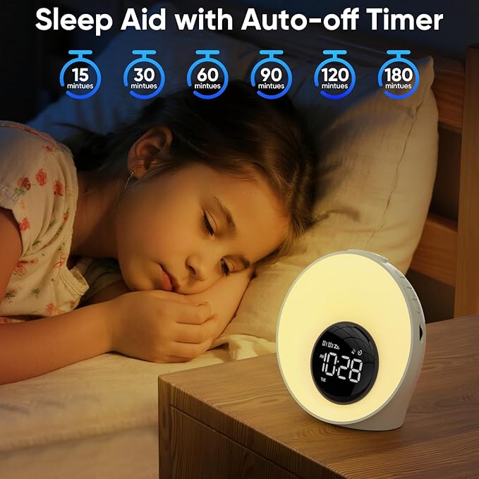 AFEXOA Wake Up Light Sunrise Alarm Clock - Image 6