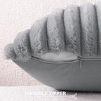 Pallene Faux Fur Plush Throw Pillow Covers 22x22 Set of 2, Luxury Soft Fluffy - Image 3