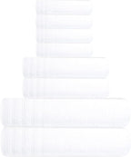 Tens Towels Pack of 8 Towels Set, 2 Extra Large Bath, 2 Hand, 4 Washcloths - Image 5