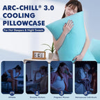 Elegear Cooling Pillow Cases for Hot Sleepers, Clean Fabric Silver Infused - Image 5