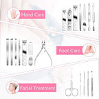 Teamkio 18pcs Manicure Set Pedicure Nail Clippers Set Travel Hygiene Kit - Image 2