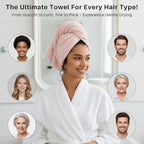 2-Pack Women's Microfiber Hair Towel Wrap: 50% Faster Drying, Ultra - Image 5