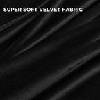 Joydeco Black Velvet Curtains 72 Inches Long, Luxury Grommet Blackout Curtain 2 - Image 5