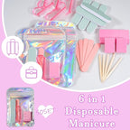 Disposable Manicure Kit Professional, 50 Set Press On Nail Tool Kit - Image 2