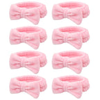 Semato 8 Pcs Pink Spa Headband for Washing Face and Makeup Bridesmaid Proposal by Semato
