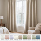 Joydeco Latte Coffee Velvet Curtains 84 Inches 2 Panels, Luxury Thermal - Image 7