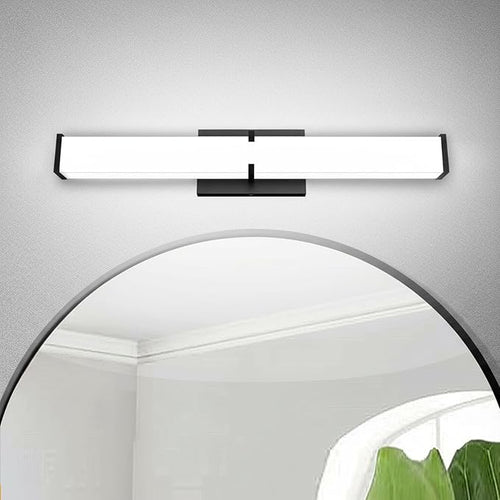 16 Inch LED Bathroom Lighting Fixtures Over Mirror, Modern Black Vanity Lights by NOVELUX