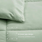 TEXARTIST Premium 2100 Series Queen Comforter All Season Breathable Sage Green - Image 5