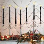 WPONSZU 10 Inch Black Spiral Taper Candle Set, 12 Pack Unscented Dripless - Image 5