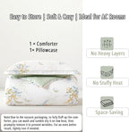 LEMIROE White Cotton Comforter Twin Size 2Pcs - Image 7