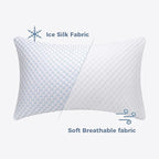 OSBED Cooling Adjustable Shredded Memory Foam Pillows Queen Size Set of 4 - Image 7