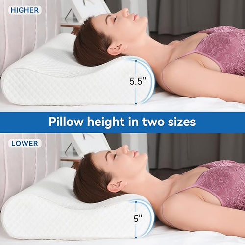 AM AEROMAX 32" King Size Contour Memory Foam Pillow, Cervical Pillow - Image 2