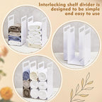 LEIFIDE Set of 4 Interlocking Towel Organizer Metal Bathroom Towel Storage Rack - Image 4