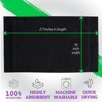 GREEN LIFESTYLE Black Microfiber Bleach Safe Towel Bulk Sets, Premium Spa - Image 6