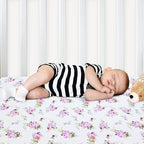 Crib Sheets Girls 2 Pack Floral, Fitted Crib Sheet - Image 4