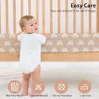 Baby Crib Sheets for Boys and Girls, 3 Pack Fitted Toddler Bed Sheets Neutral - Image 7