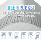 MATBEBY Bedding Quilted Fitted California King Mattress Pad Cooling Breathable - Image 4