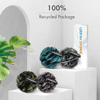 AmazerBath Charcoal Loofah Sponge, Shower Loofah 60g/PCS - Image 7