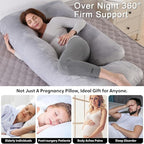 U-Shaped Full Body Pillow for Adults, Maternity Pregnancy Pillow - Image 6