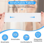 Noverlife 100PCS Disposable Spa Facial Headbands, Elastic Headband Wrap - Image 5