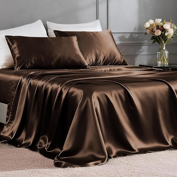 FreshCulture Satin Sheets Twin XL Bed Set by FreshCulture
