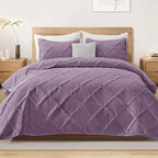 Exclusivo Mezcla Quilt Set Oversized King Size, 3 Pieces Dusty Lavender Cal by ExclusivoMezcla