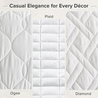 Comfort Spaces Queen Quilt Set Modern Reversible Diamond Coverlet Queen Bedding - Image 5