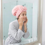Microfiber Hair Towel Wrap for Thick Damaged Hair, Quick Drying Hair Turban - Image 2