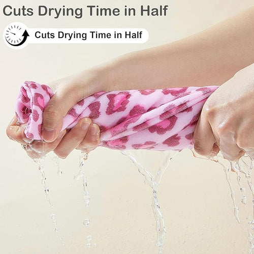2 Pack Microfiber Hair Towel Wrap - Image 2