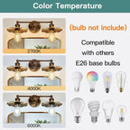ZGLAOJT 2 Light Vintage Vanity Light Oil Rubbed Bronze Bathroom Light Fixtures - Image 3