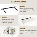 Fun Memories Floating Shelves for Wall, 36 x 9.3 Large Floating Shelf Wall - Image 7