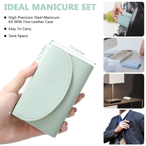 12 Set Manicure Set Bulk Mini Manicure Nail Clipper Kit 7 in 1 Stainless Steel - Image 2