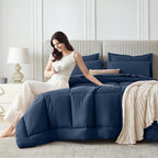 Sasttie Queen Comforter Set, Complete Bedding Set Includes Comforter, Flat Sheet - Image 3