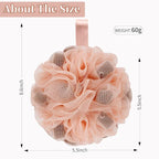 BCKENEY Bath Loofah Shower Sponge Body Back Scrubber Soft Mesh Shower Puffs - Image 2