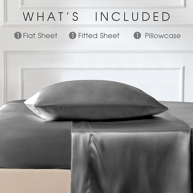 FreshCulture Satin Sheets Twin XL Bed Set - Image 3