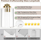 4-Light Bathroom Light Fixtures, Brushed Gold Vanity Lights, Classic Wall Lamp - Image 3