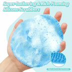 New Silicone Bath Glove with Straps, 360° Anti-Slip & Enlarged Exfoliating Body - Image 3