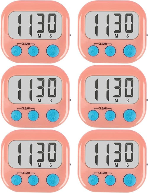 6 Pack Kitchen Timers Loud Ring Digital Timers by AOUCE