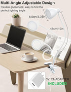 BOHON Clamp Lamp Reading Light 5 Color Modes 10 Brightness Dimmer Bedside Lamp - Image 5