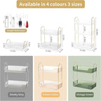 Akinbas 2 Tier Bathroom Organizer Countertop Makeup Perfume Tray Skincare - Image 2
