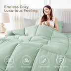 Sasttie Twin XL Comforter Set, 5 Pieces Reversible Twin XL Bed in a Bag - Image 3