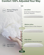 ZonLi Long Body Pillows for Adults, Memory Foam Body Pillow Adjustable - Image 5
