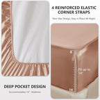 CozyLux Satin Sheets King Size Sheet Set - Image 4