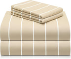 LuxClub 4 PC King Size Sheet Set, Breathable Luxury Bed Sheets, Deep Pockets by LuxClub