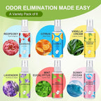6 Pack Toilet Spray, 6-Scent Bathroom Spray, Freshener Deodorizer - Image 2