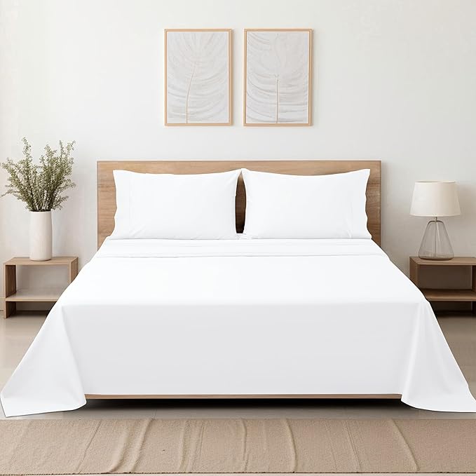 Cotton King Flat Sheet Only, 600 Thread Count 100% Egyptian Cotton Top Sheet - Image 8